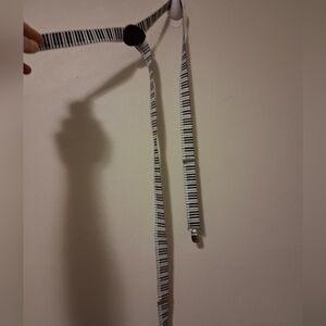 Piano Key Striped Black and White Suspenders